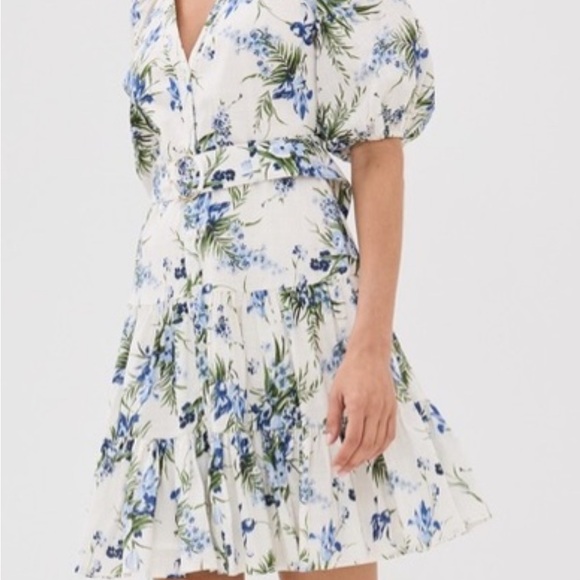 Veronica Beard Blue Floral Midi Dress size 4. Never worn - Picture 3 of 5